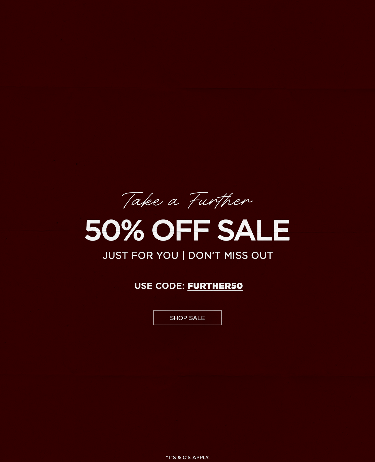 Further 50% off Sale