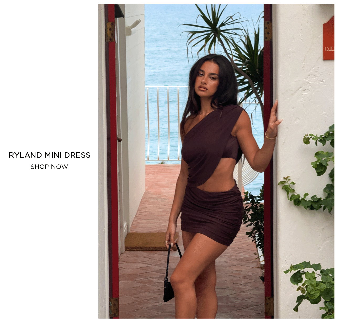 RYLAND DRAPED MINI DRESS