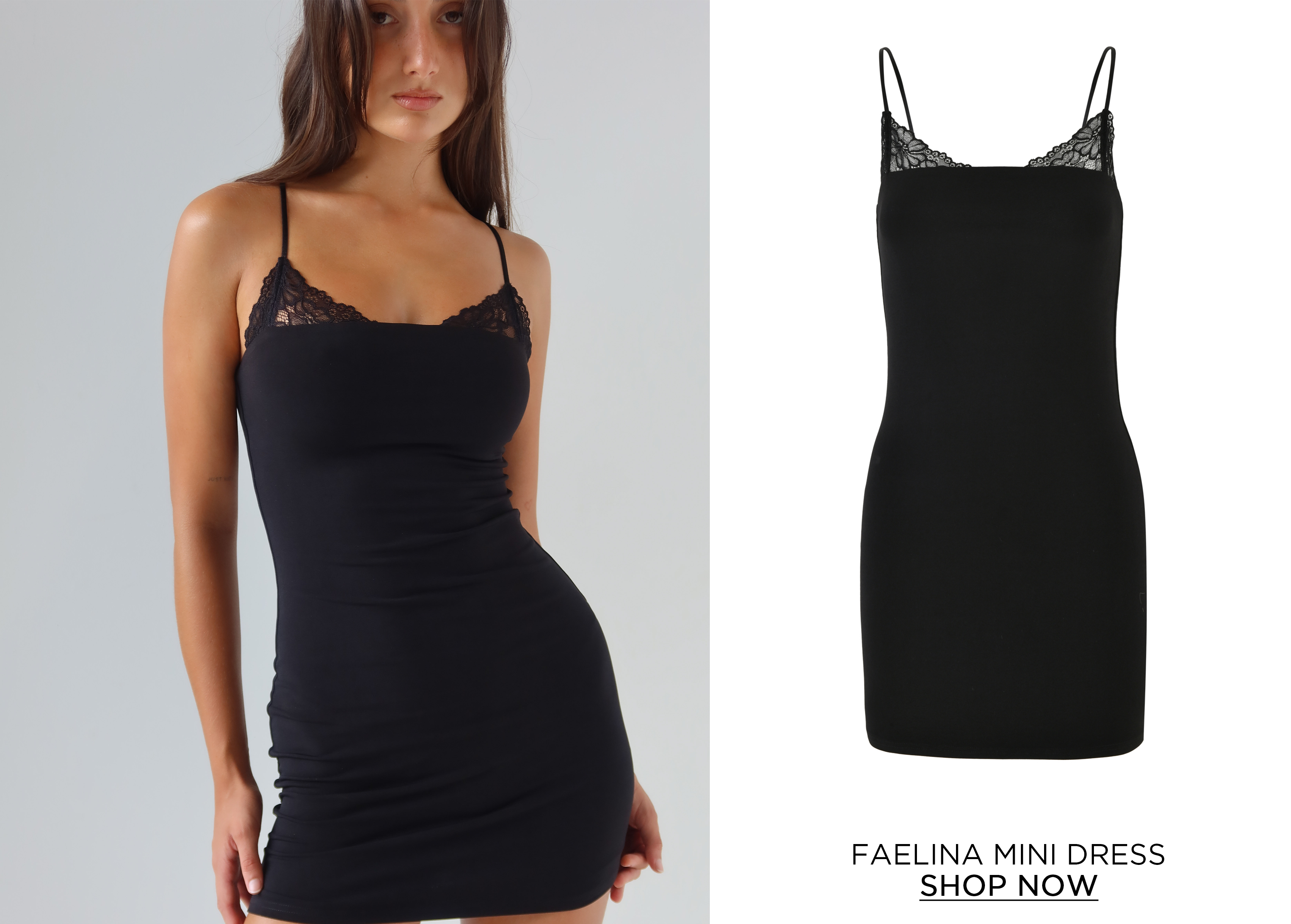 FAELINA MINI DRESS - BLACK