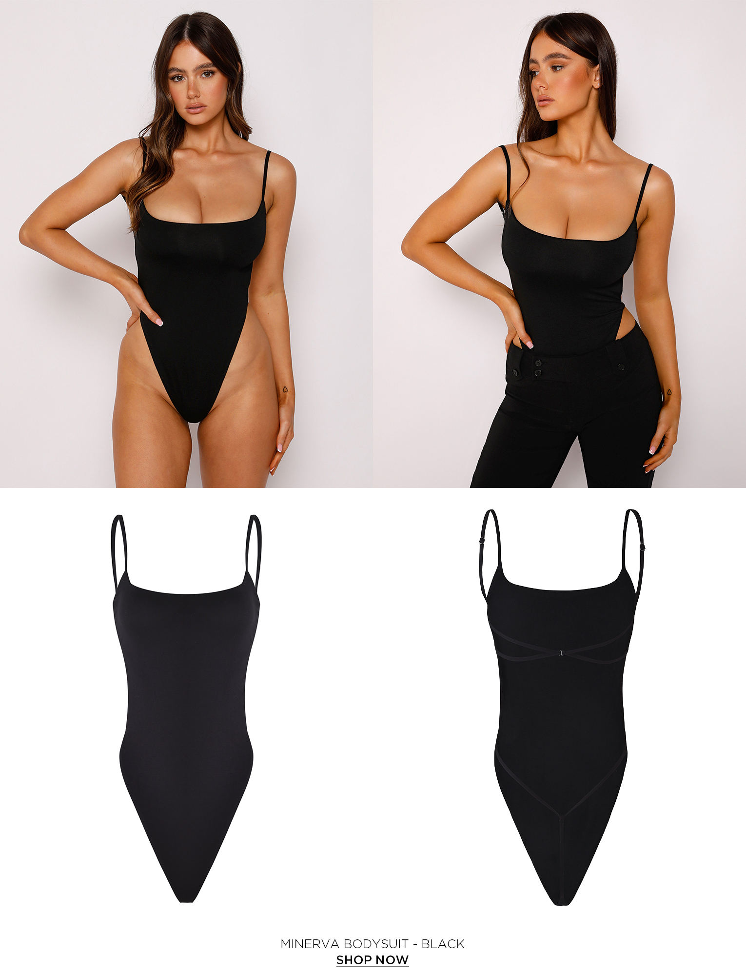 MINERVA BODYSUIT - BLACK