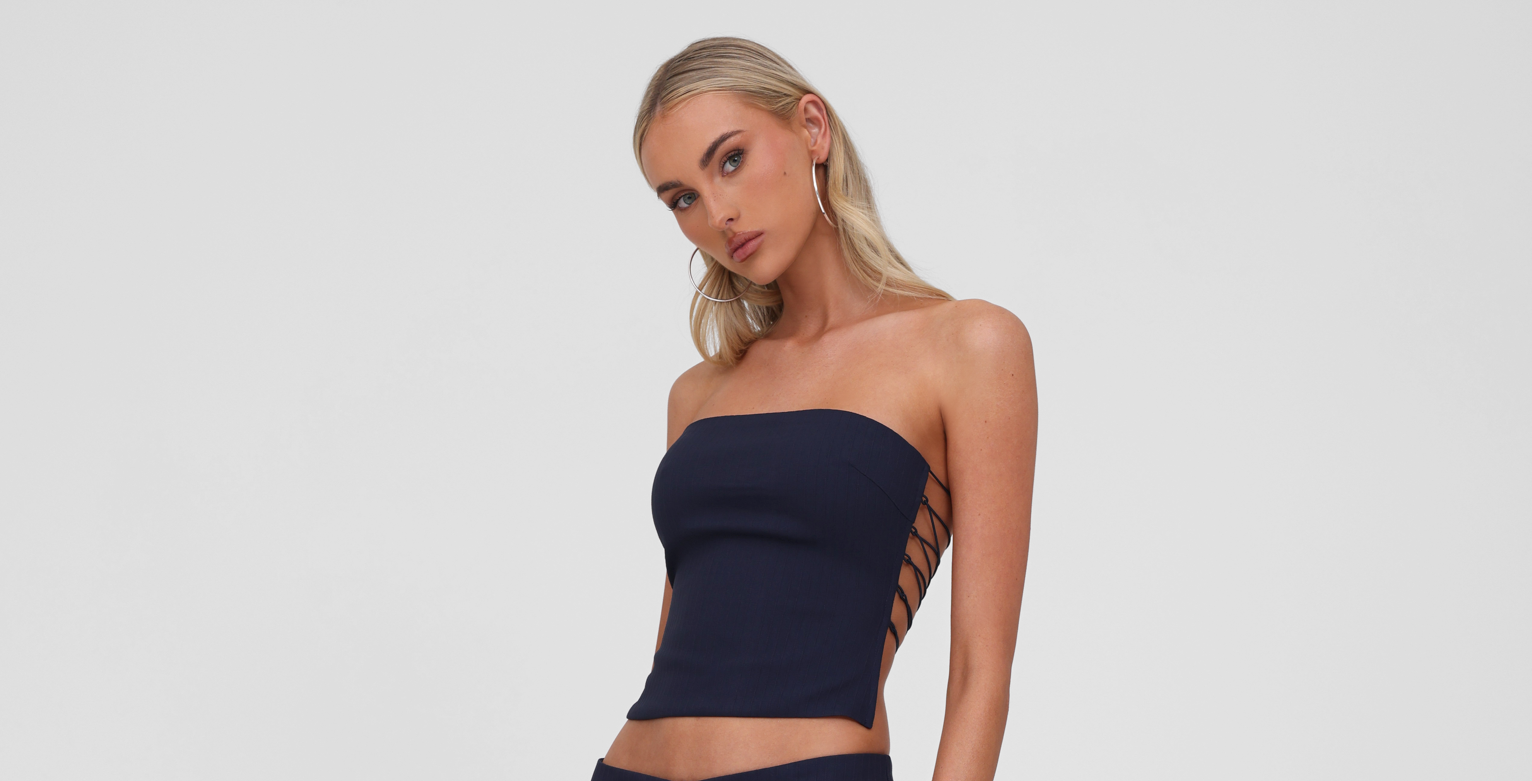 GWENDOLINE TOP - NAVY