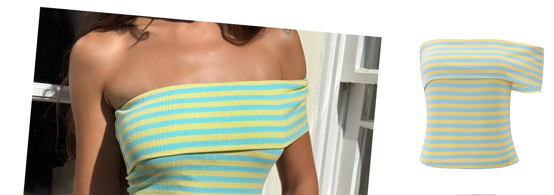 LISETTE TOP - YELLOW STRIPE