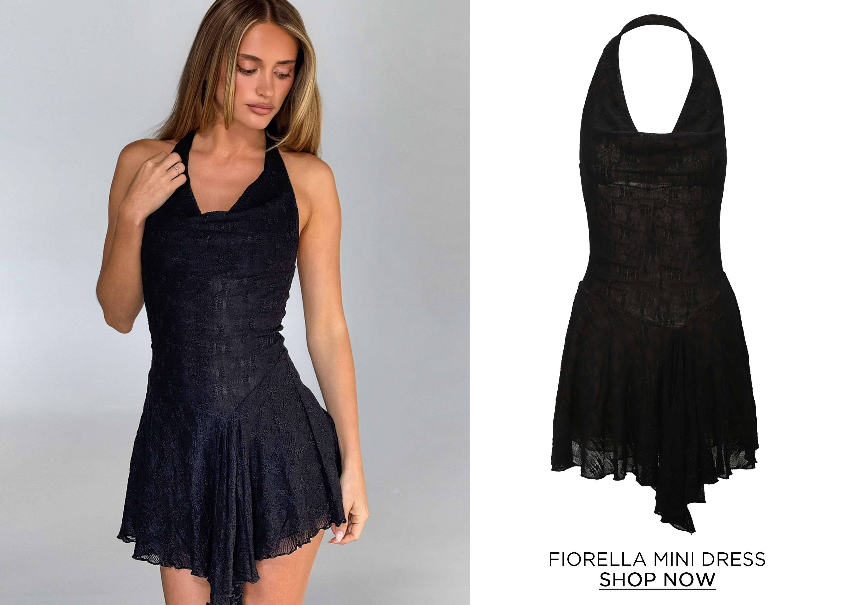 FIORELLA DRESS - BLACK LACE