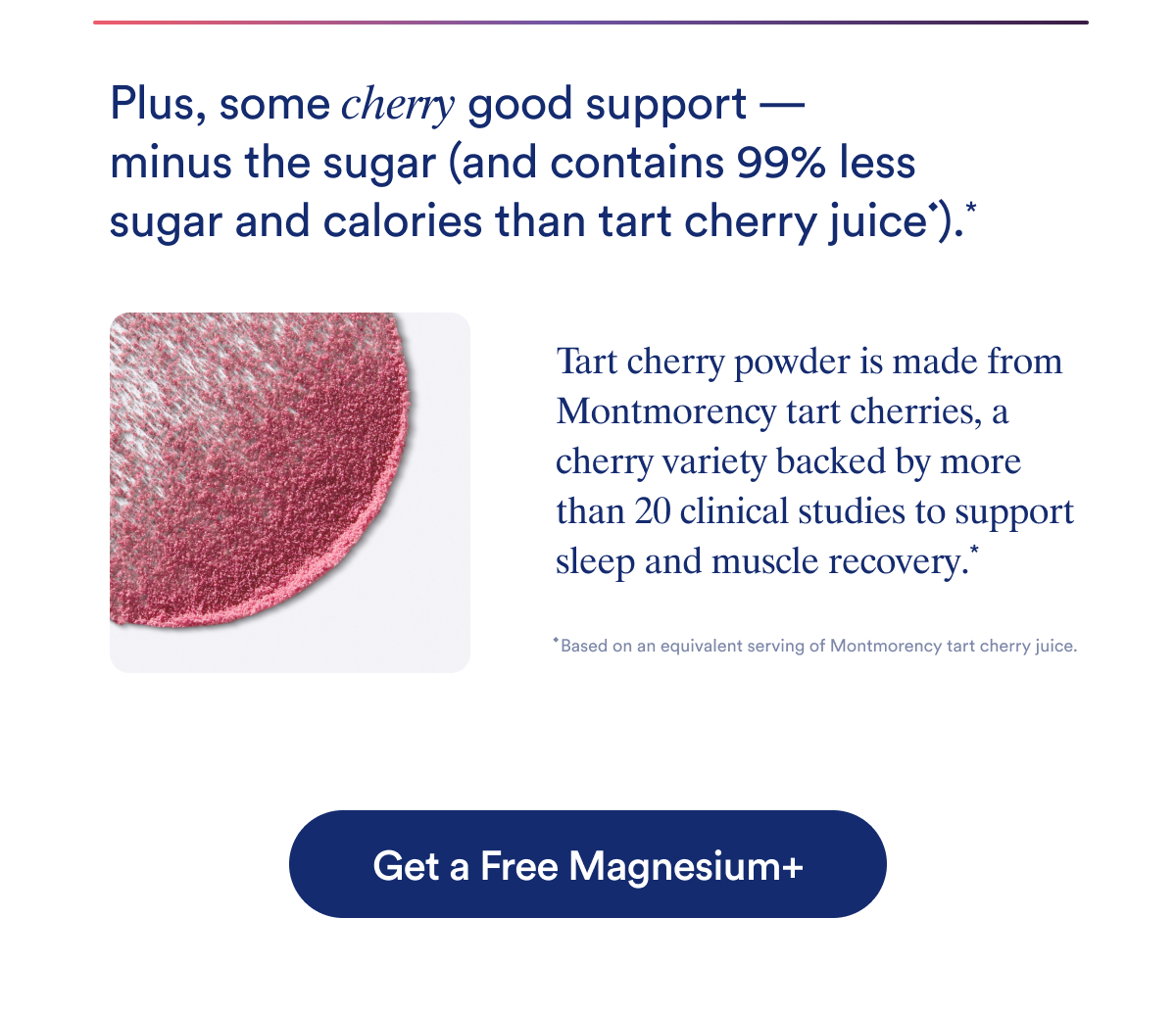 Plus, some cherry good support.
