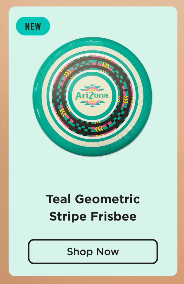 Teal Geometric Stripe Frisbee. Shop Now.