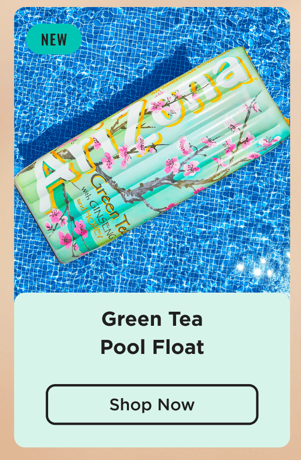 Green Tea Pool Float. Shop Now.