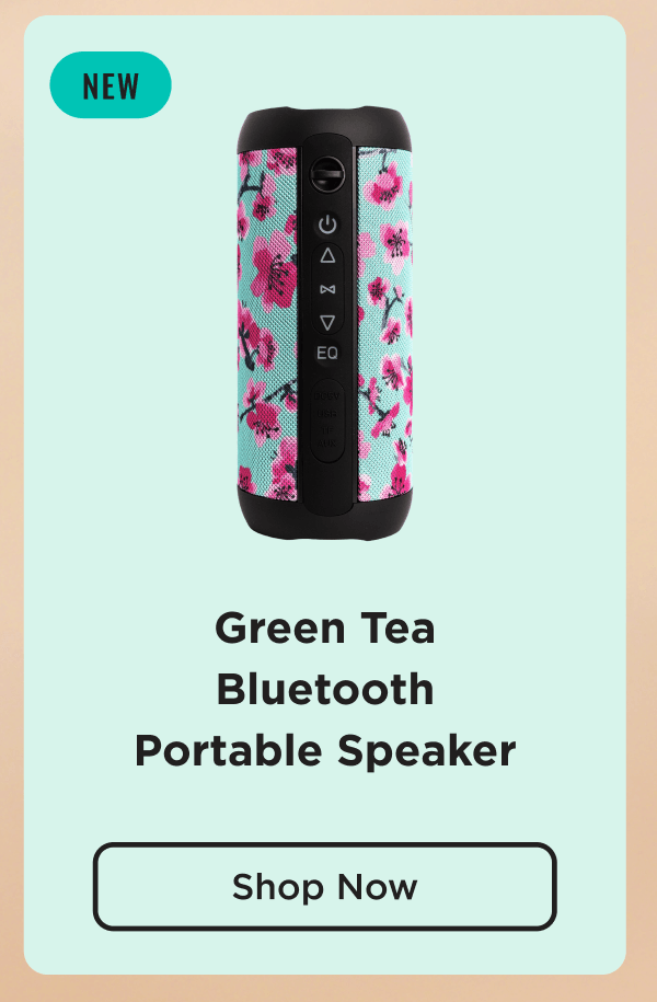 Green Tea Bluetooth Portable Speaker. Shop Now.