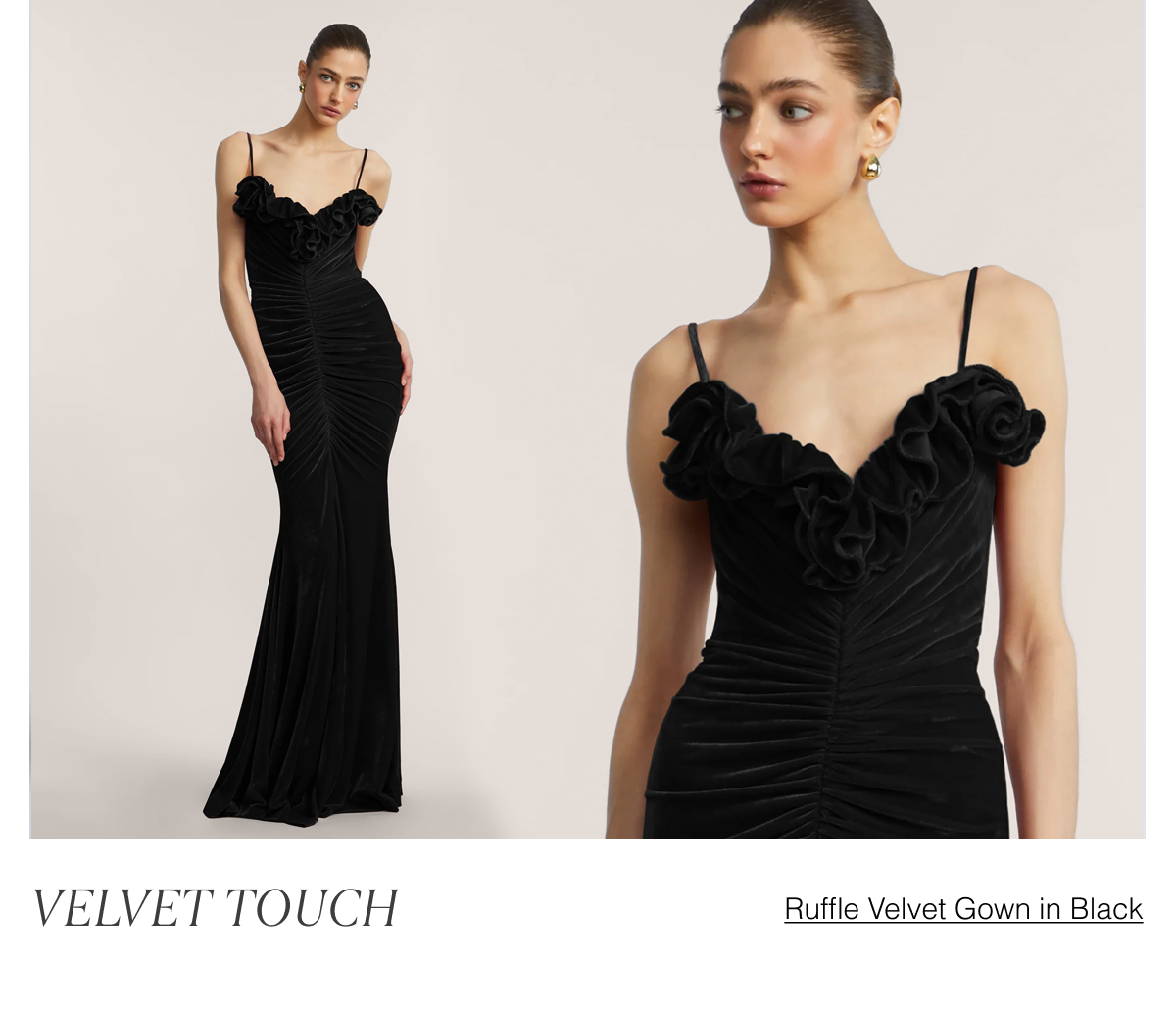 Velvet Touch: Shop the Ruffle Velvet Gown