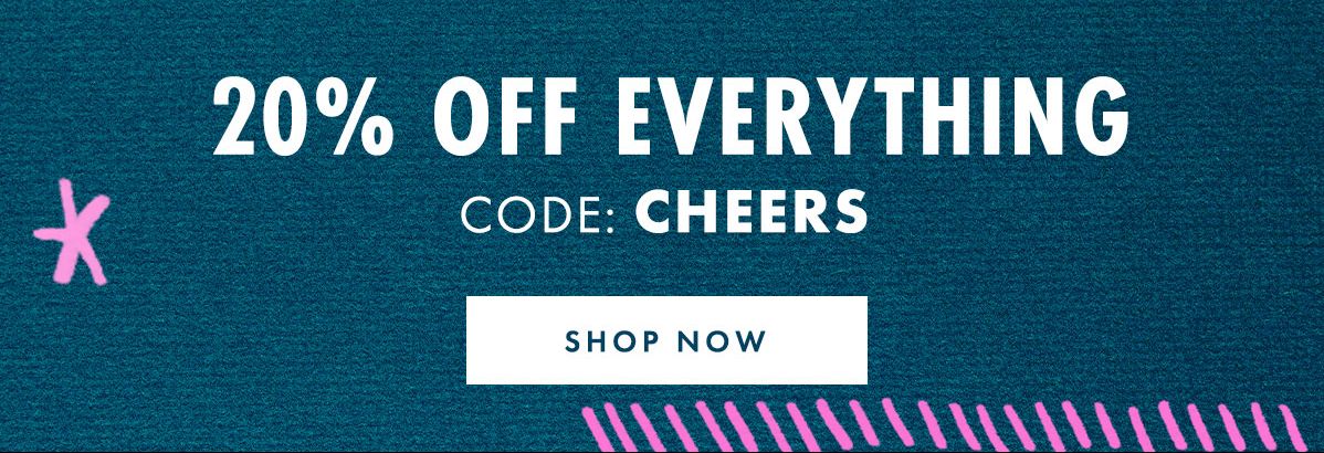 20% off with code Cheers
