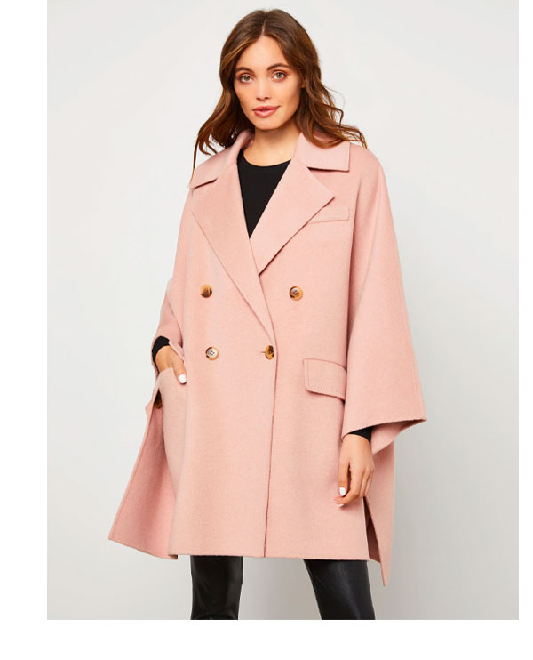 DRAPE FRONT COAT