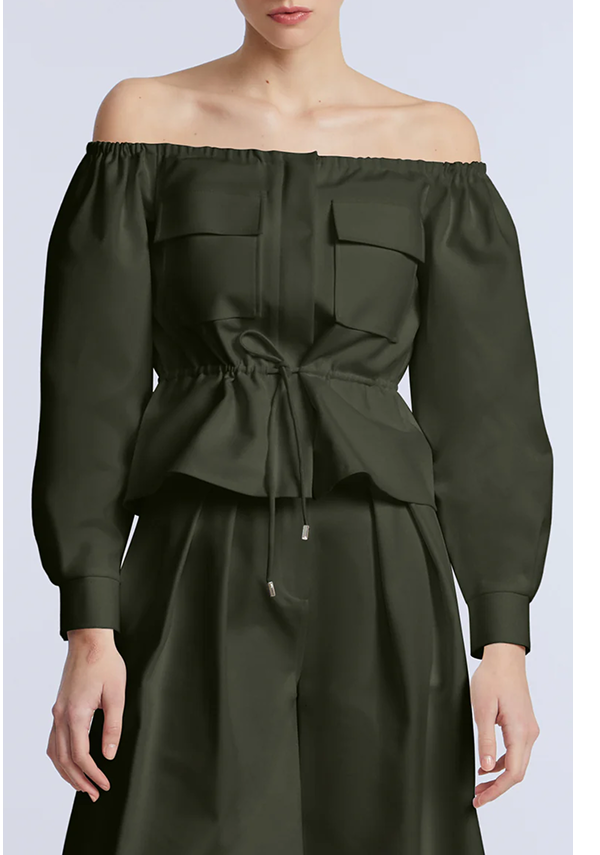 Off Shoulder Drawstring Top