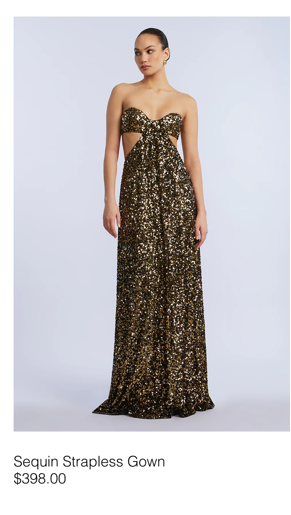 Shop the Sequin Strapless Gown