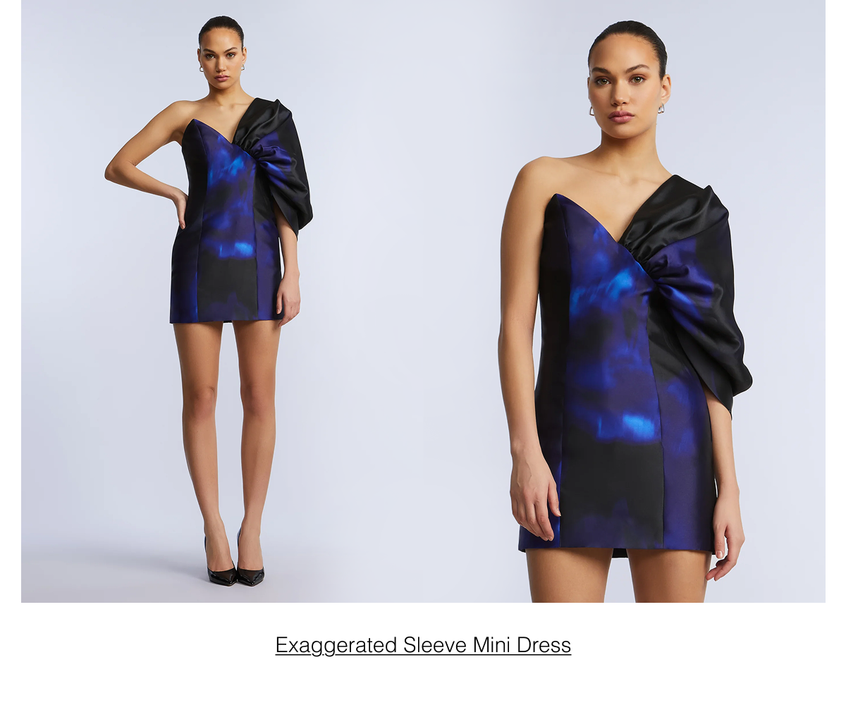 Shop the Exaggerated Sleeve Mini Dress