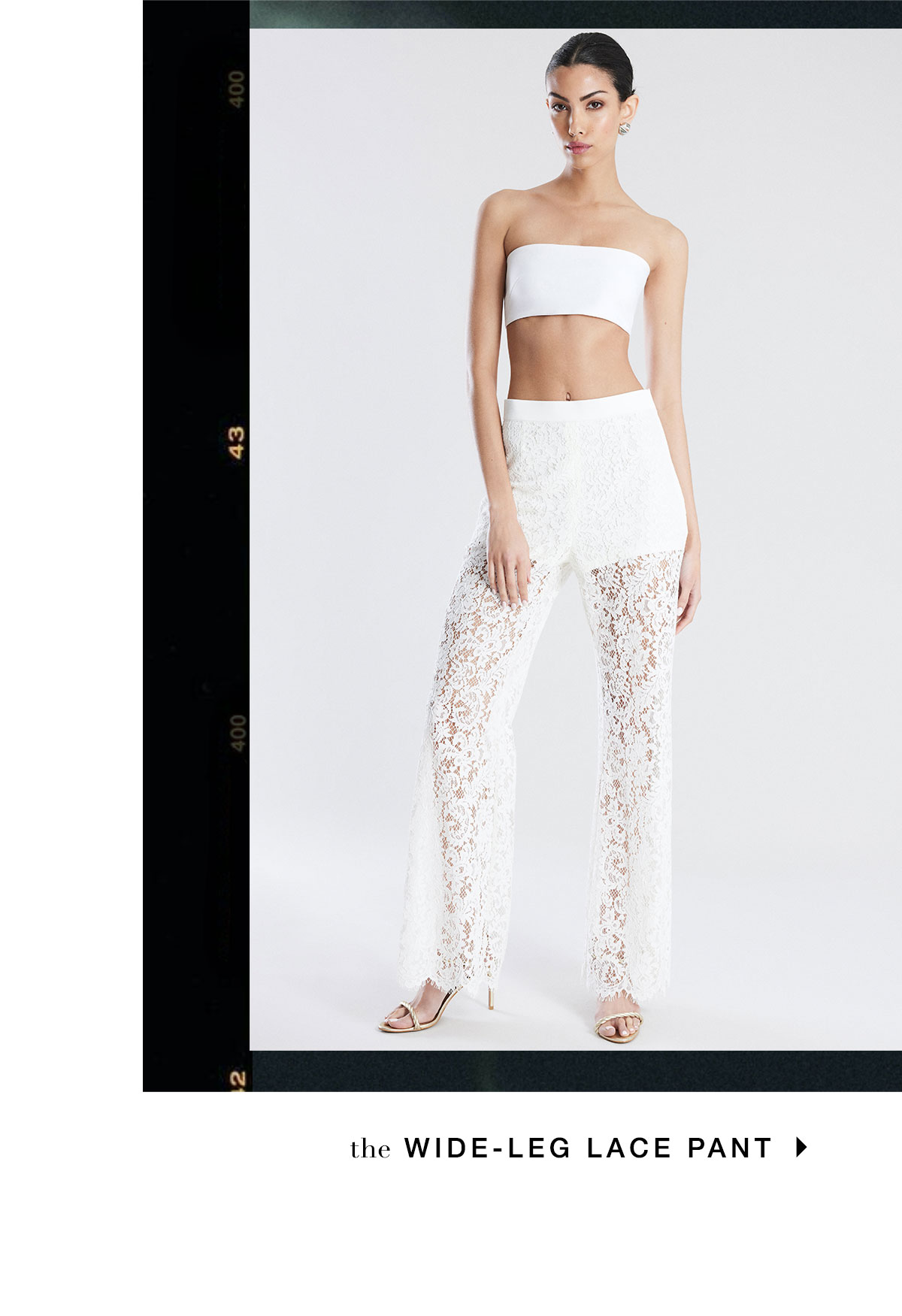 Wide- Leg Lace Pant