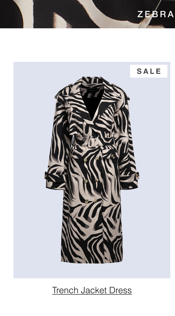 Zebra Print |  Shop the Trench Jacket Dress on sale