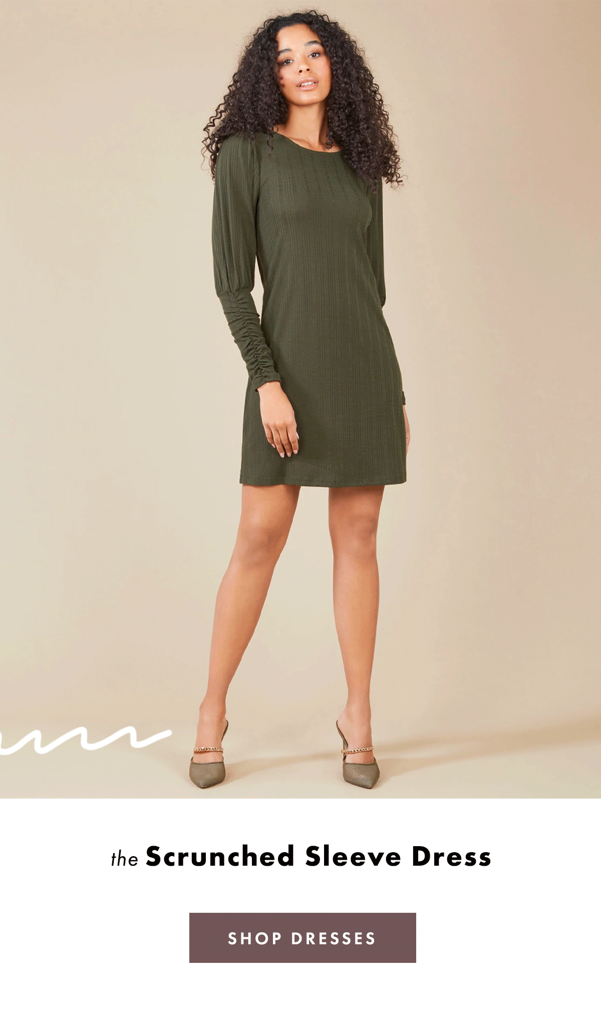 the Scrunched Sleeve Dress