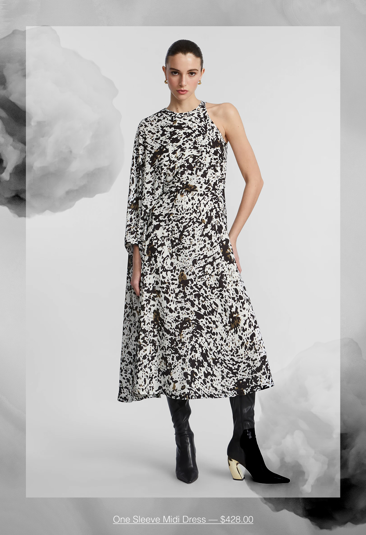 Shop the One Sleeve Midi Dress