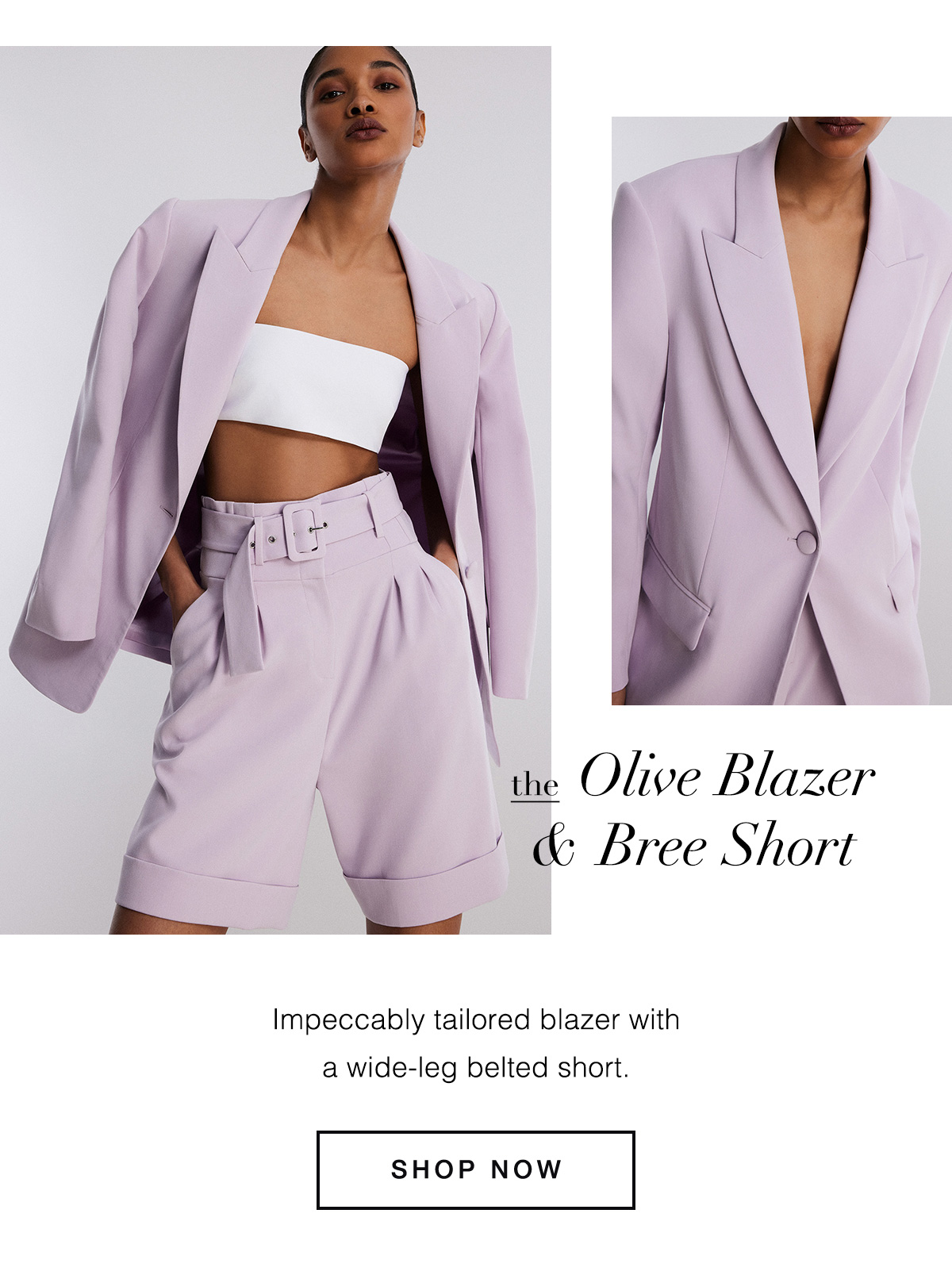 the Olive Blazer and Bree Short
