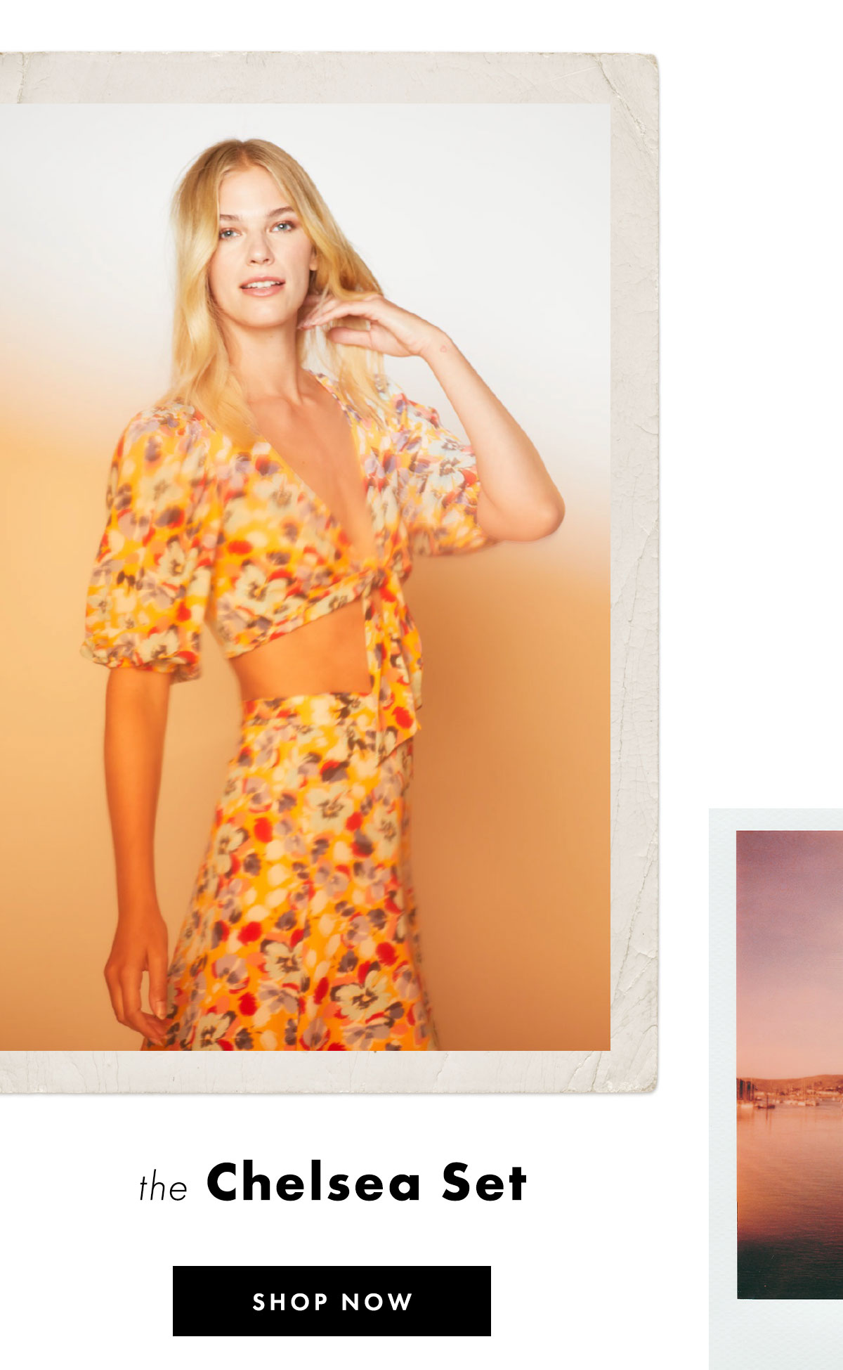 CHELSEA TIE-FRONT FLORAL CROP TOP