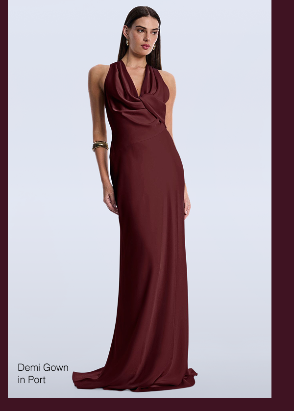 Demi Gown in port