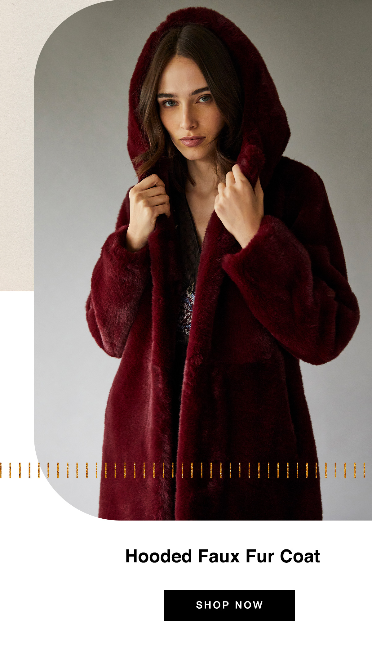 Hooded Faux Fur Coat