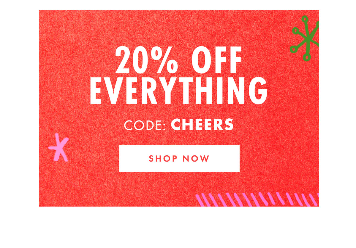 20% off with code Cheers