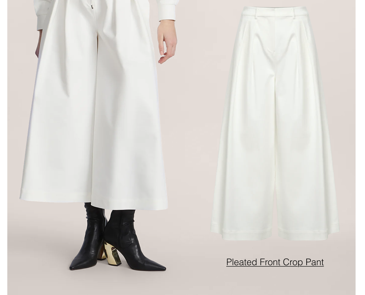 Shop the Pleated Front Crop Pant