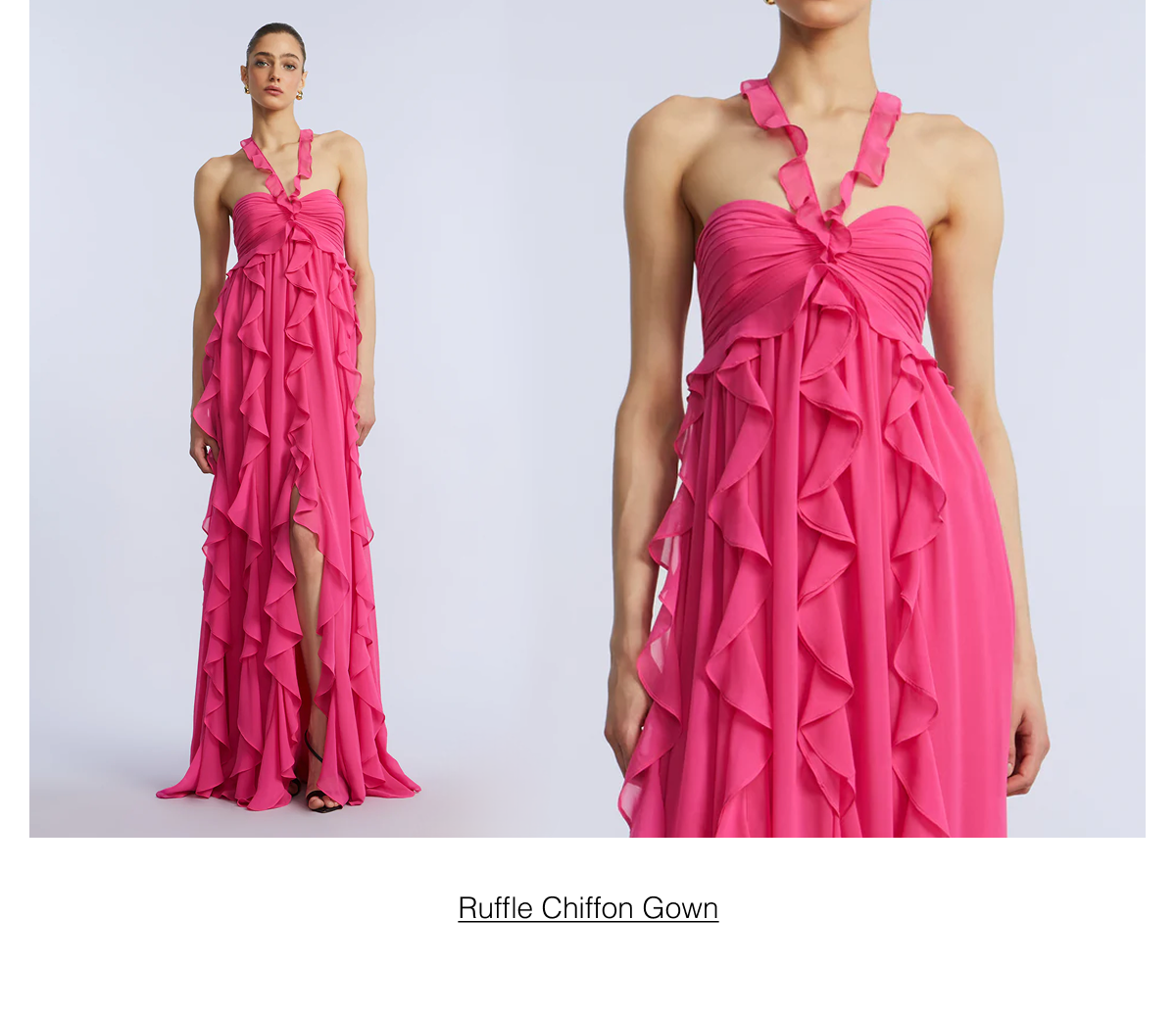 Ruffle Chiffon Gown