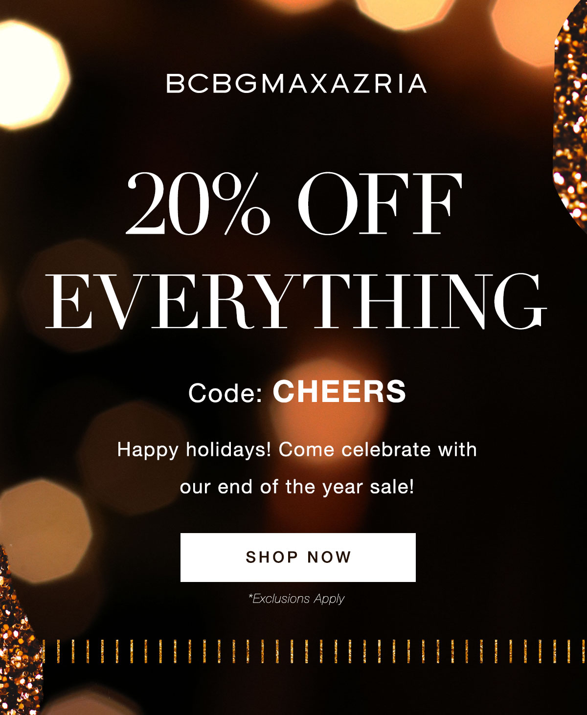 20% off with code Cheers