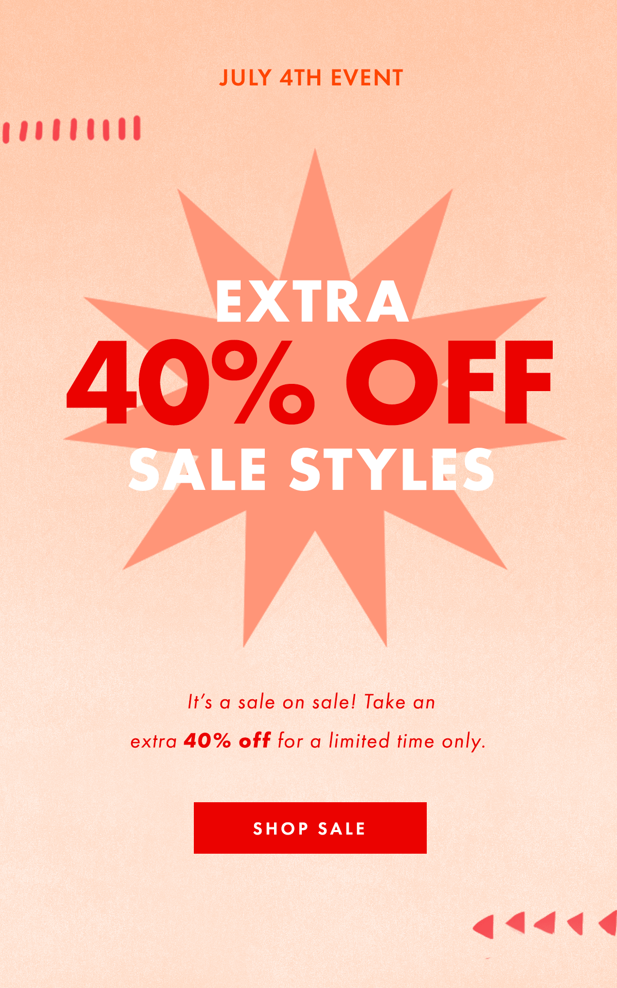 Extra 40% off Sale