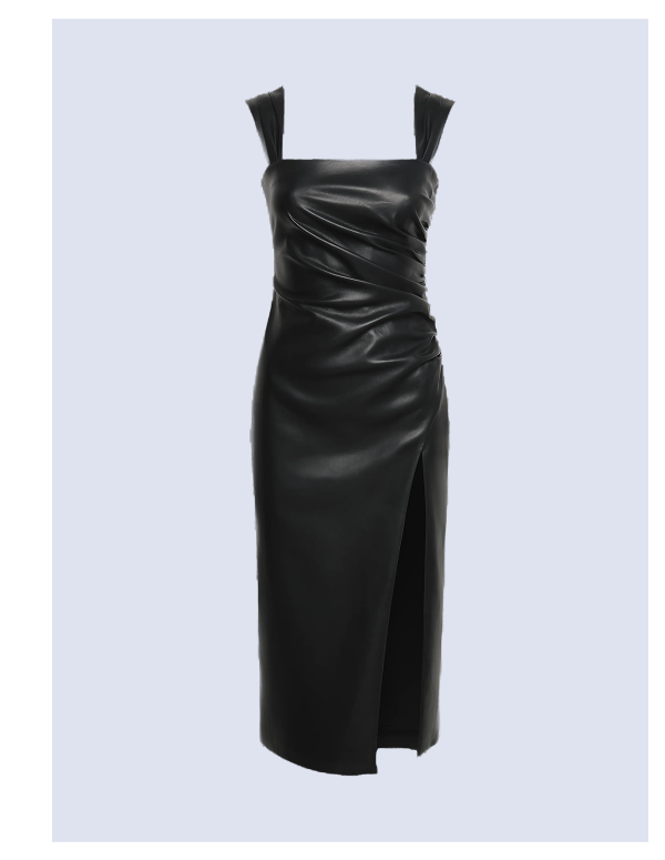 Leather Dress With Slit