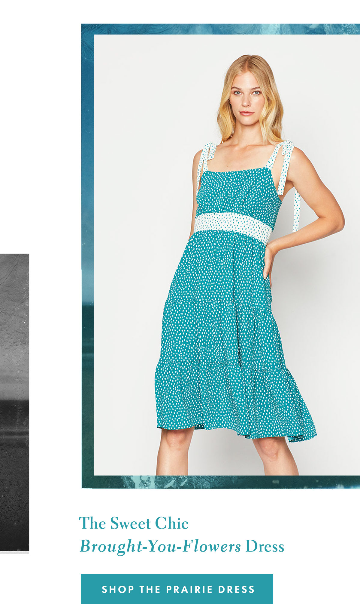 TIERED RUFFLE EMPIRE MIDI DRESS