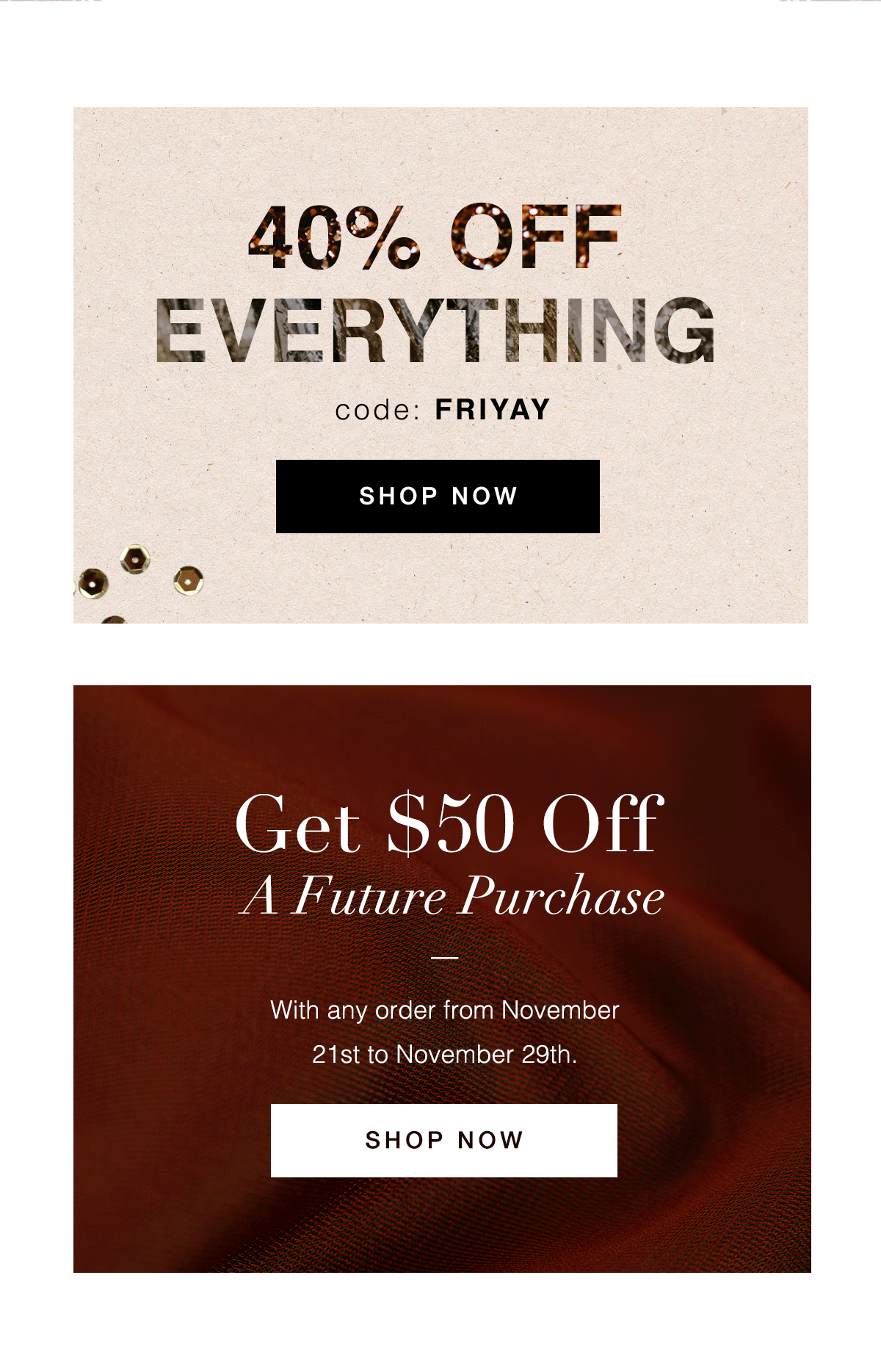 Shop 40% off Sitewide