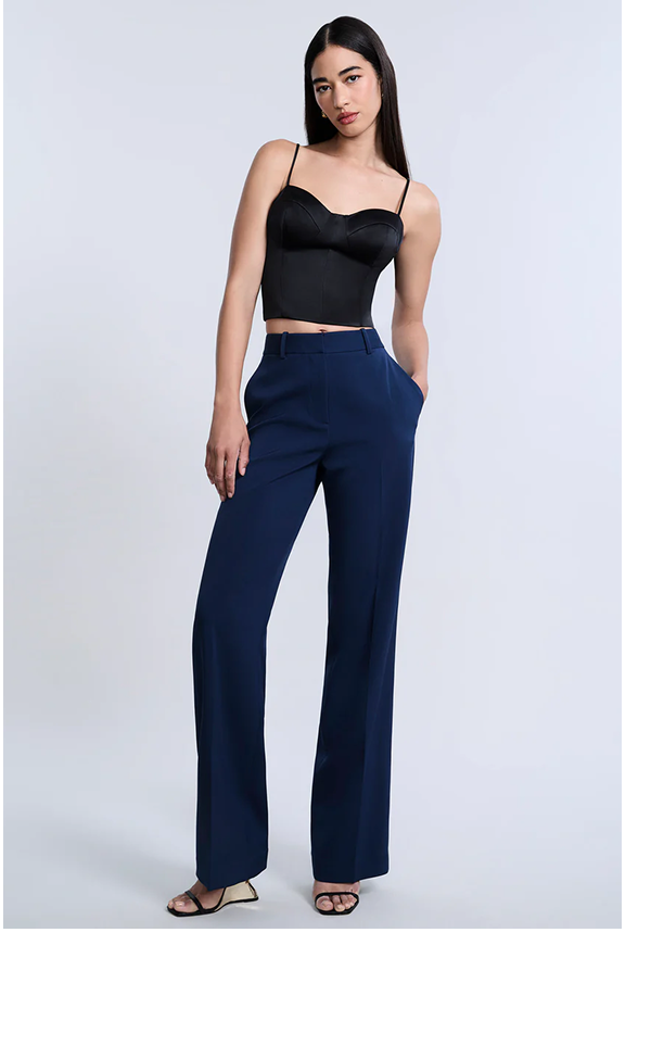 Shop the Cady Relaxed Straight Pant in Evening Blue