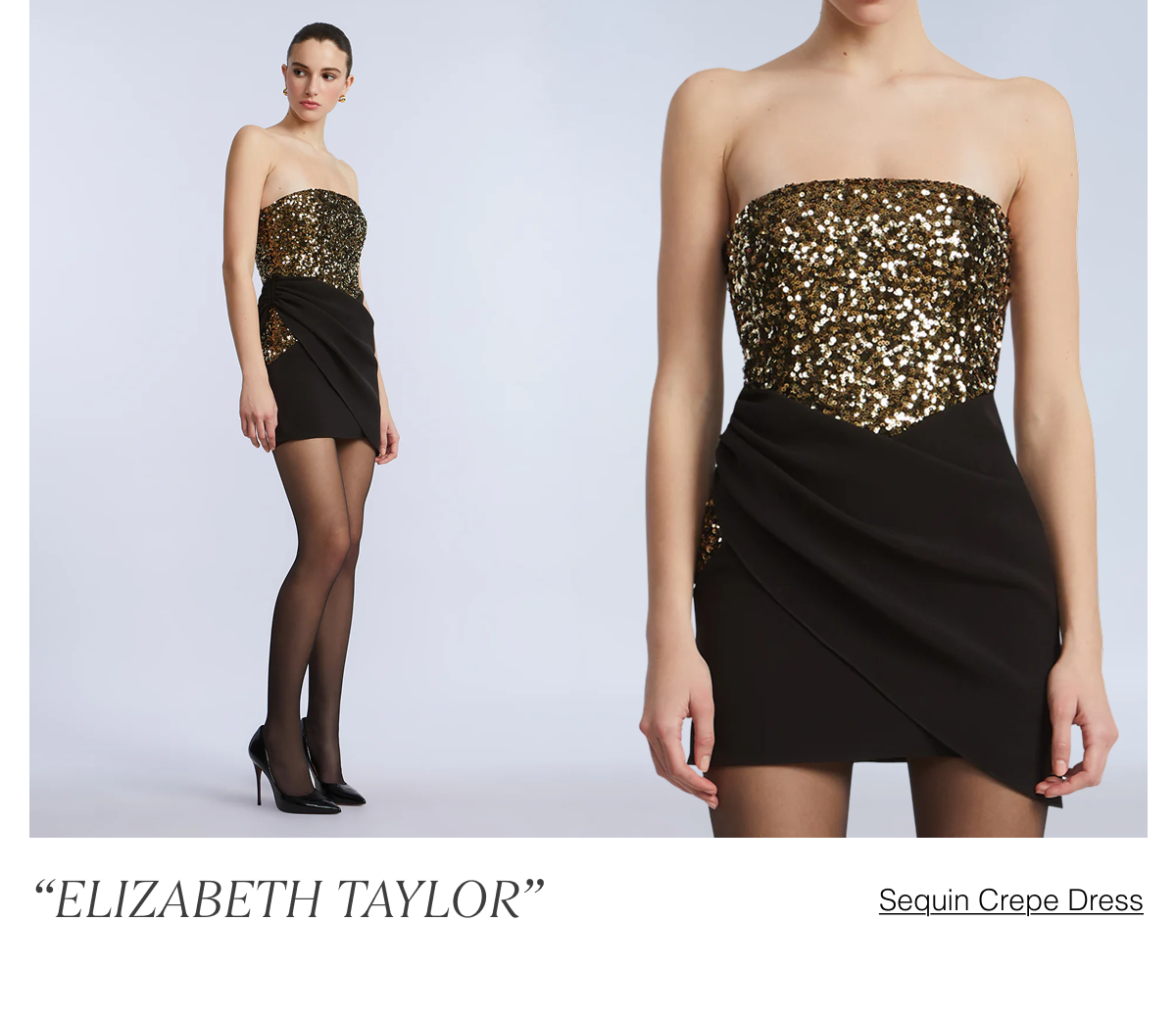 "Elizabeth Taylor" Shop the Sequin Crepe Dress