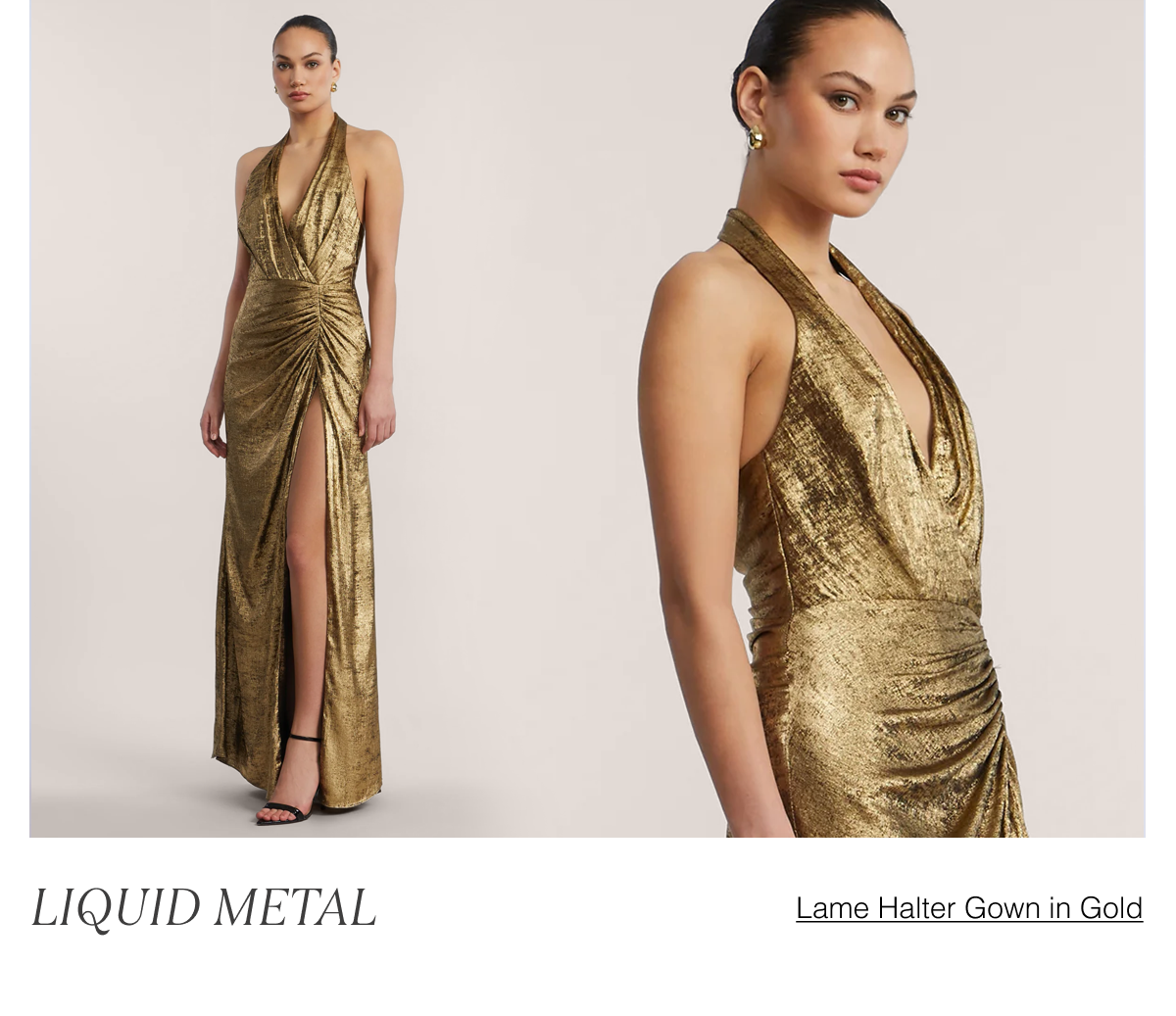 Liquid Metal: Shop the Lame Halter Gown
