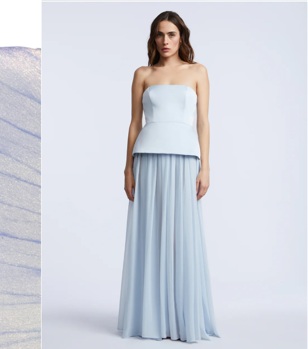 Strapless Peplum Gown