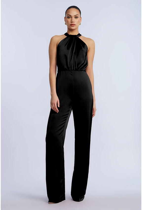 Pleated Halter Jumpsuit