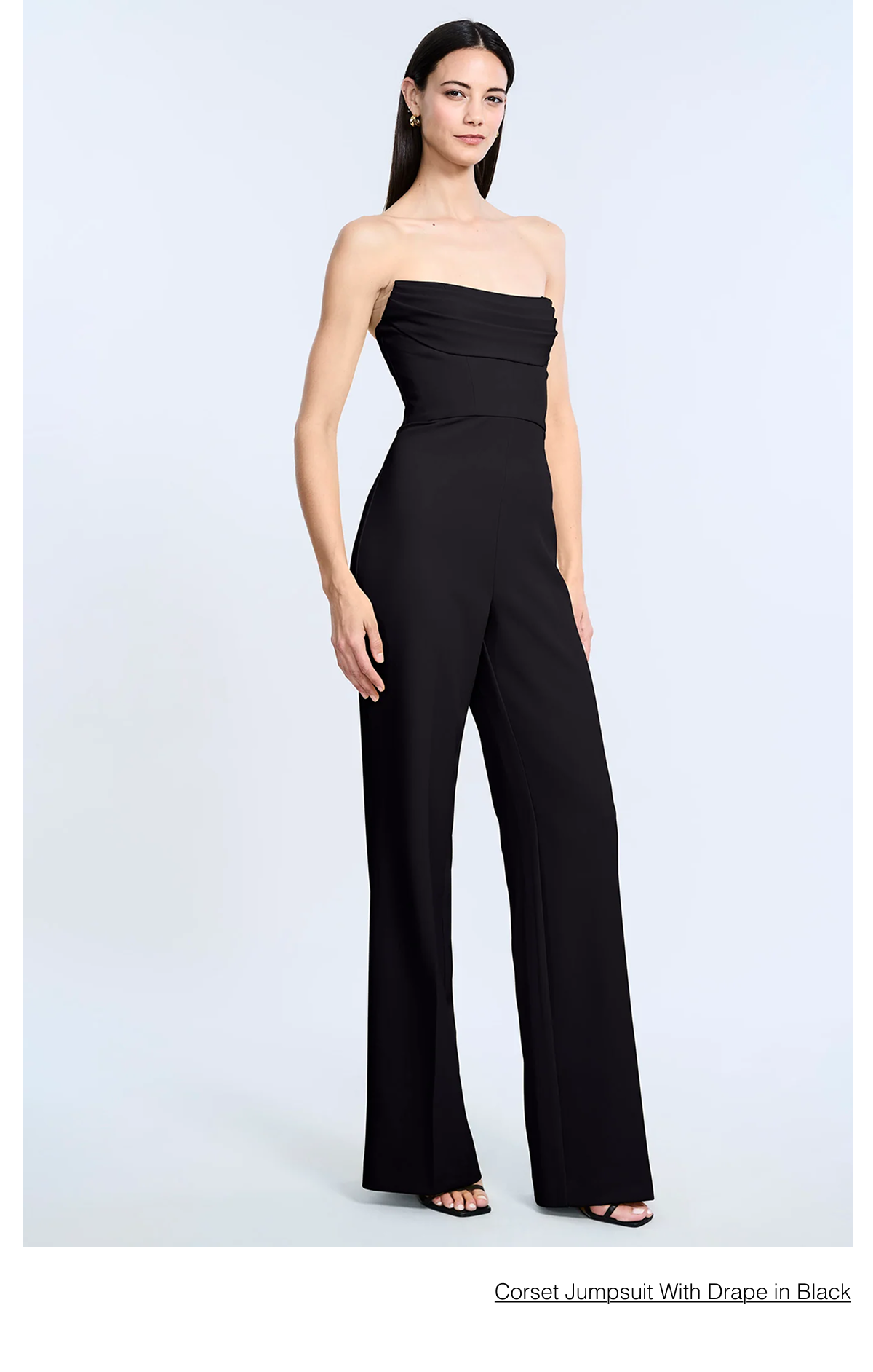 Shop the Corset Jumpsuit With Drape in Black