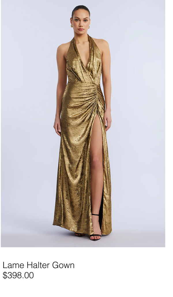 Shop the Lame Halter Gown