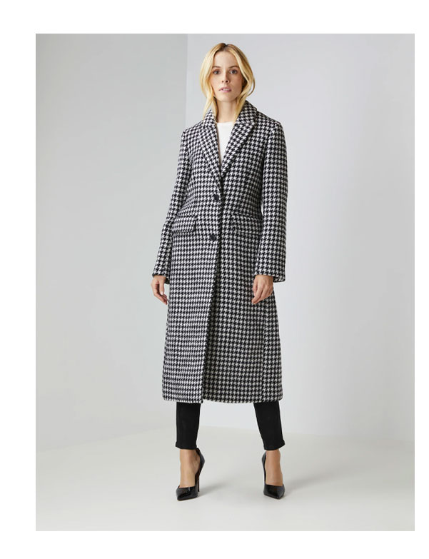 NOTCH COLLAR SINGLE-BREASTED RIDING COAT