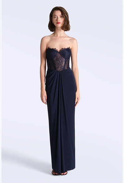 Lace & Jersey Gown