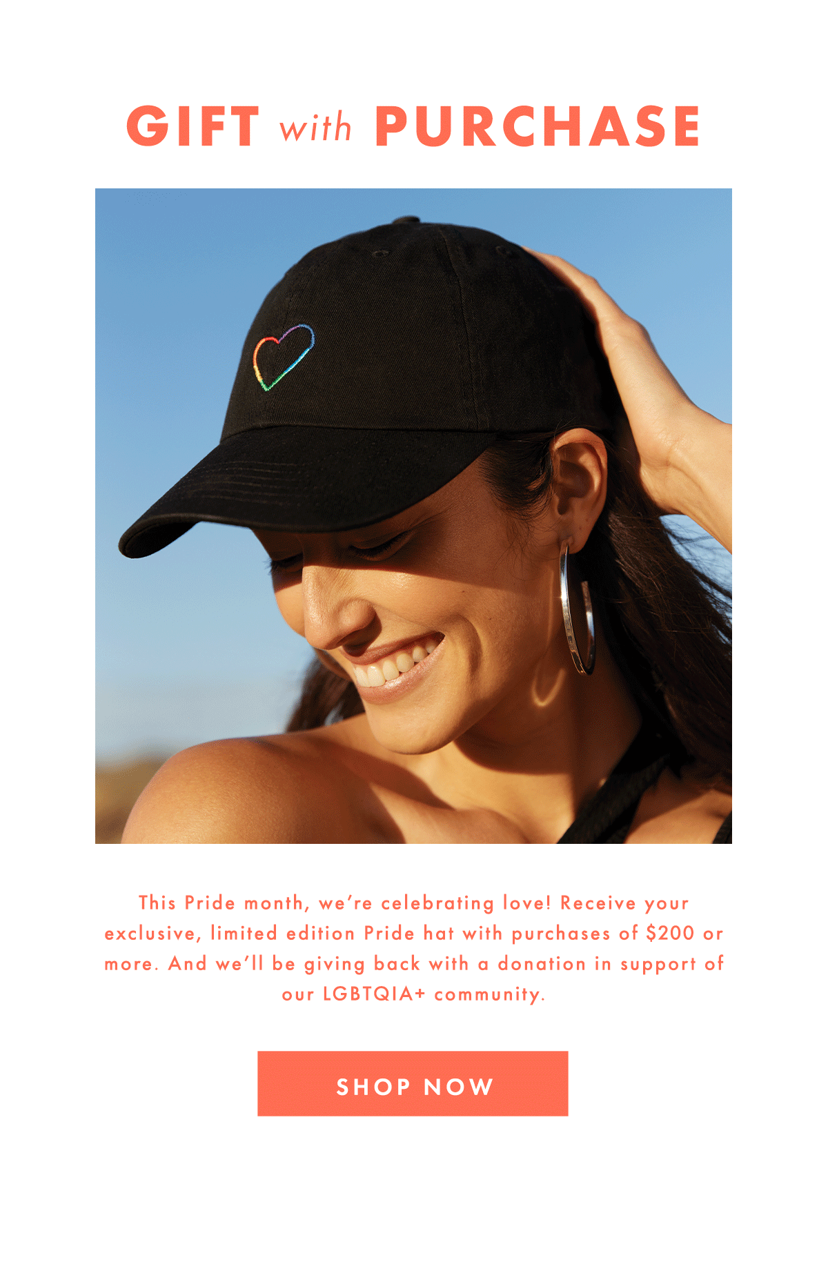 Free Pride Hat with Purchase 