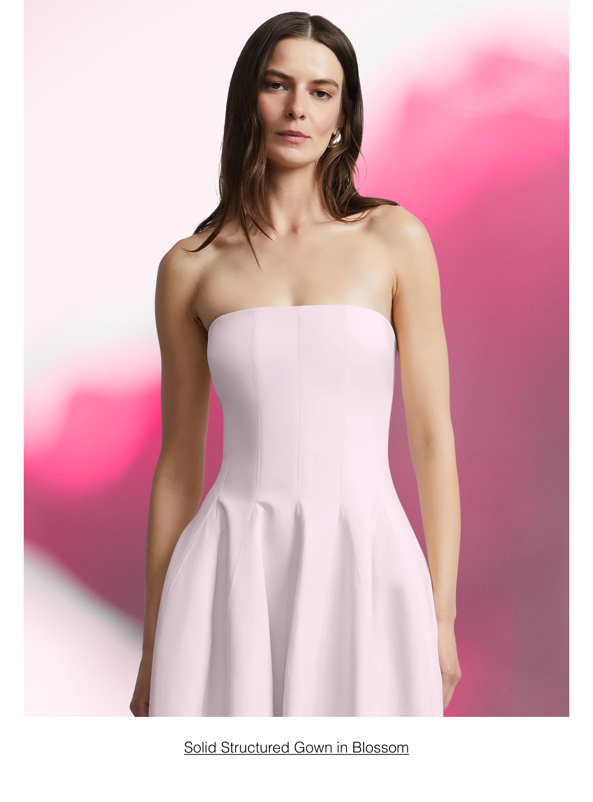 Solid Structured Gown in Blossom