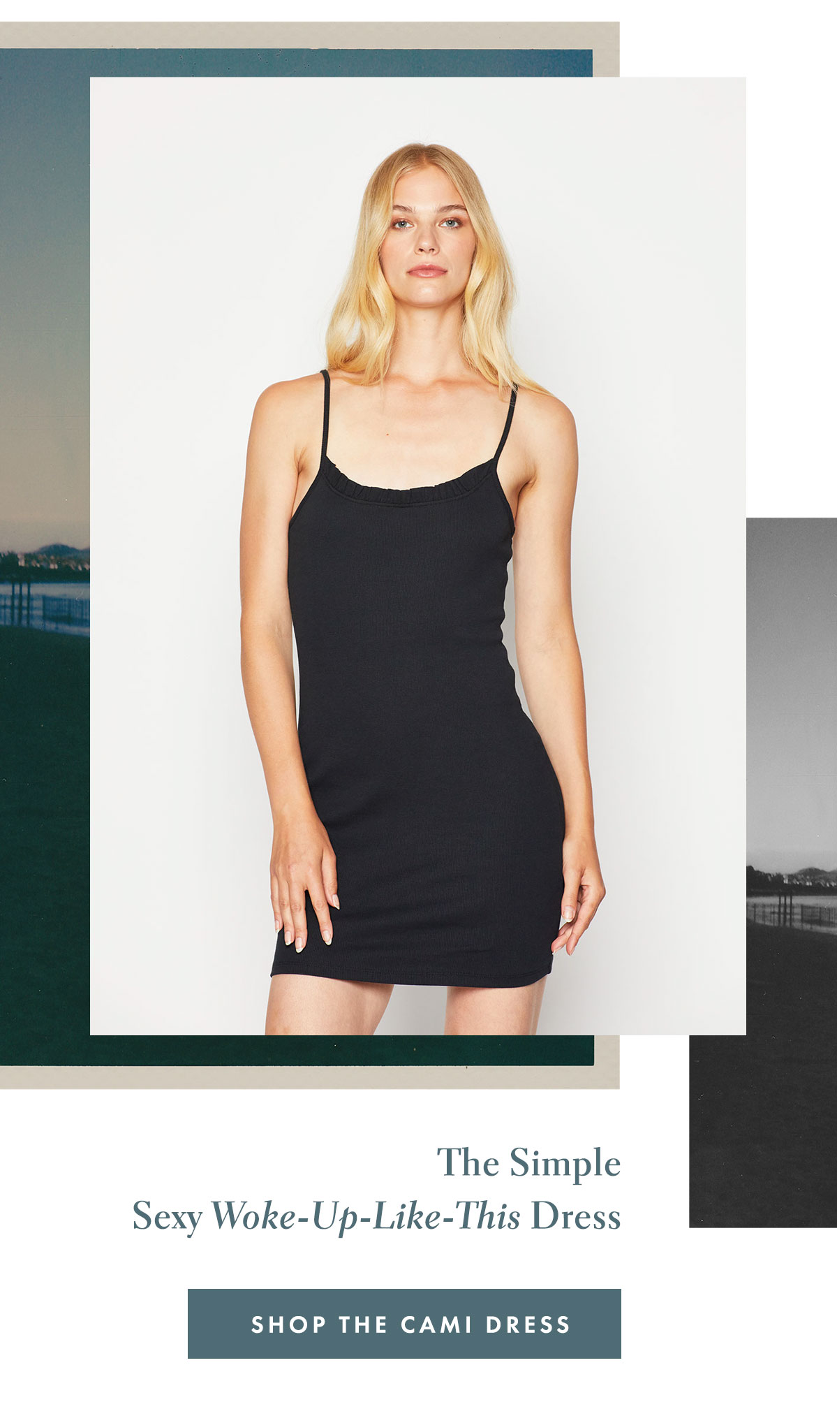 RIBBED CAMI DRESS