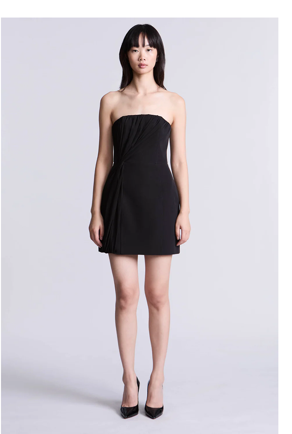 Draped Tulle Crepe Cocktail