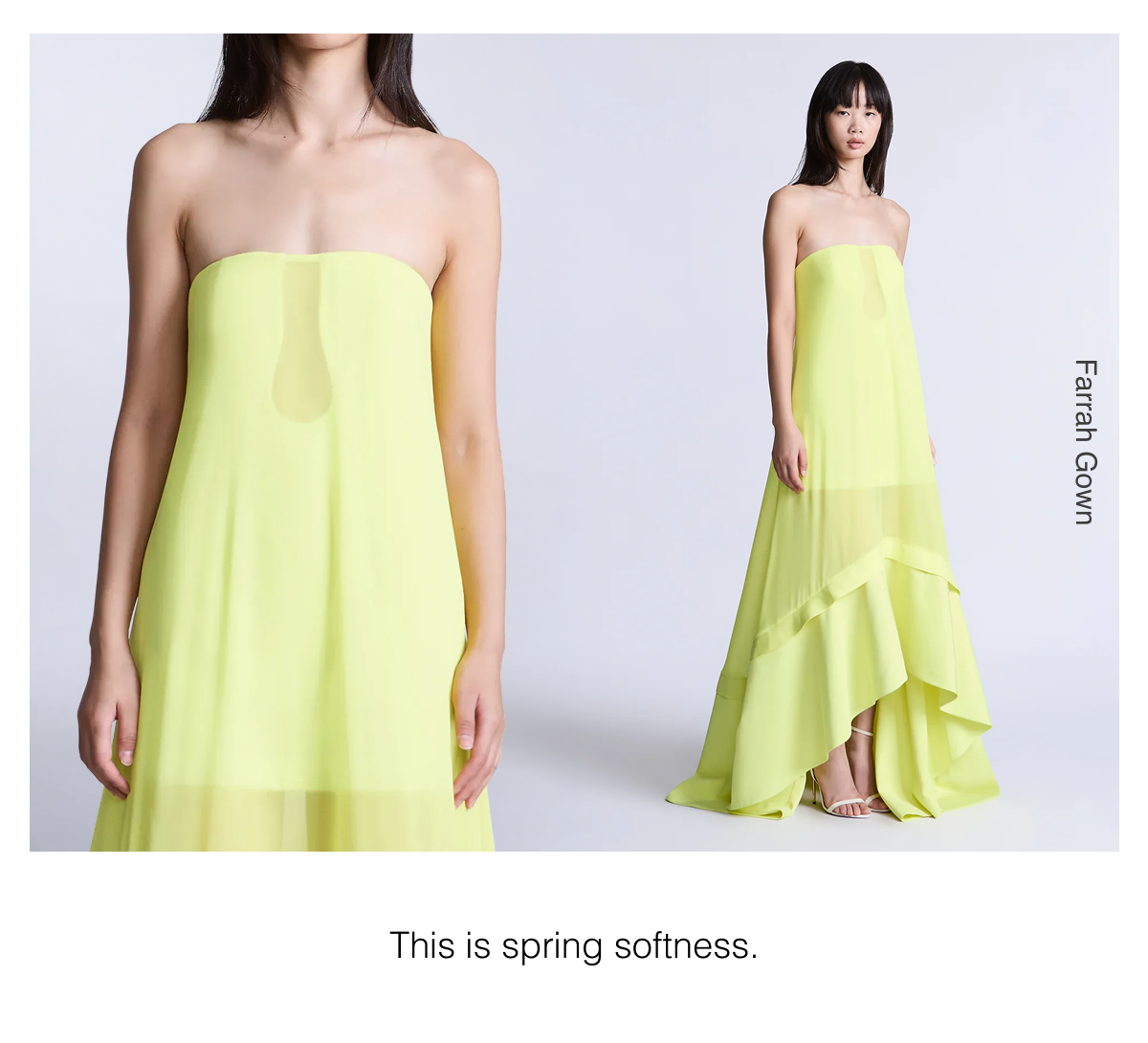 This is spring softness. Shop the Farrah Gown