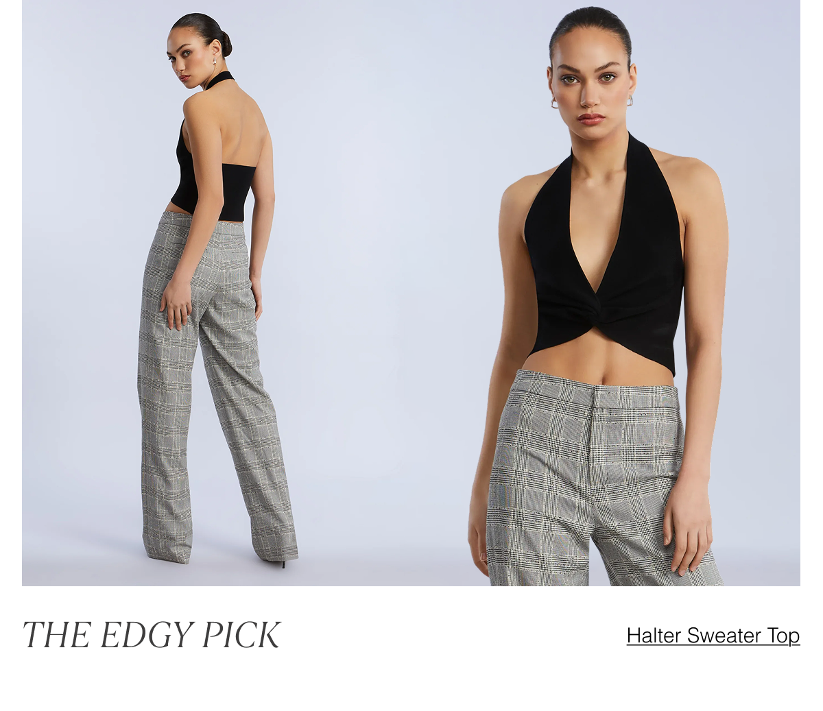 The Edgy Pick: Halter Sweater Top 