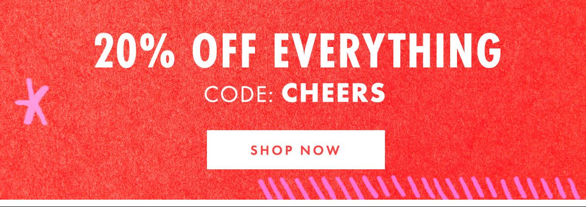 20% off with code Cheers