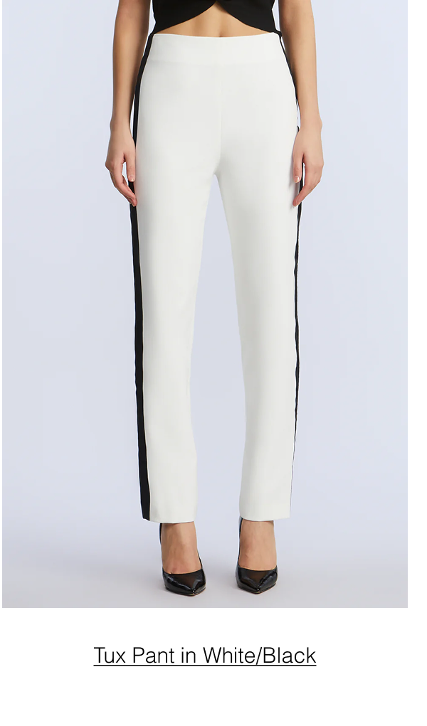 Shop the Tux Pant in White/Black